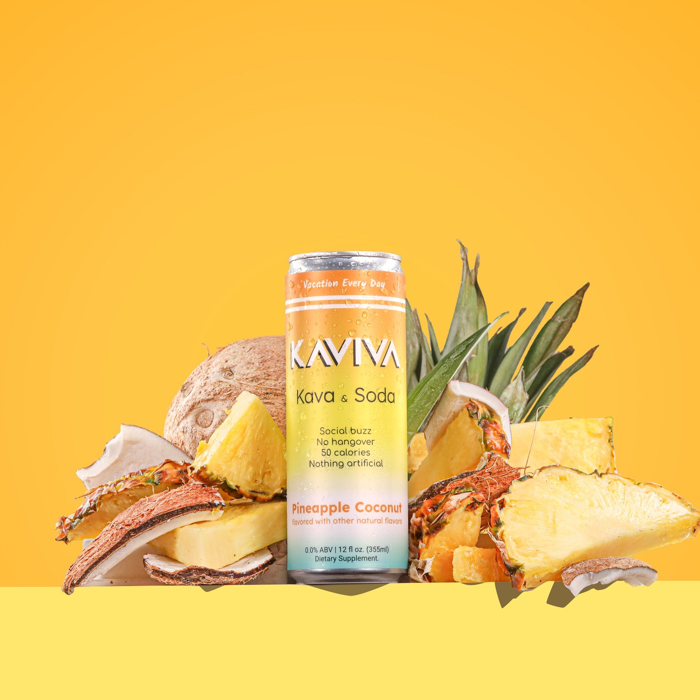 PREORDER | Pineapple Coconut | Kaviva | Kava & Soda | Hangover-free Buzz