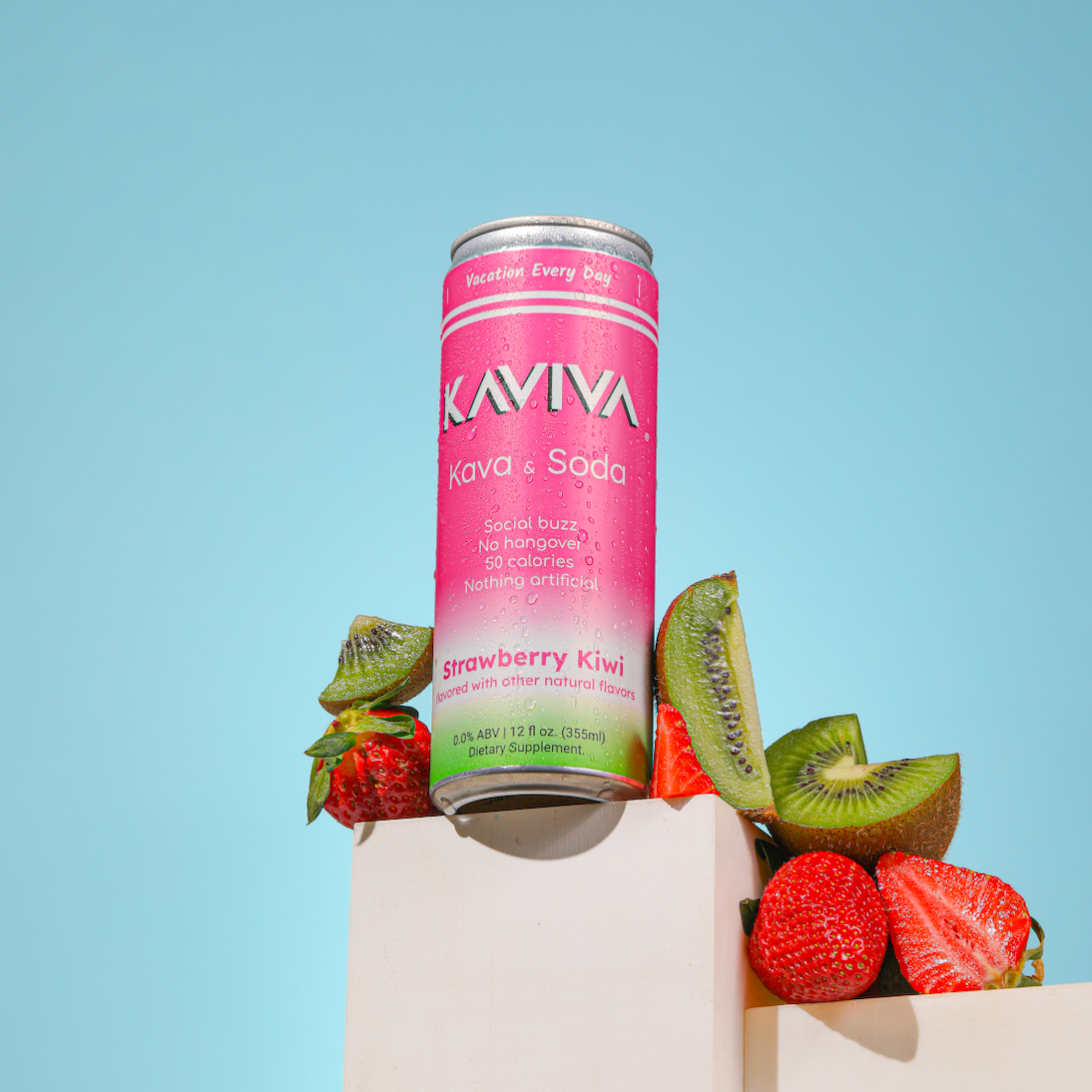 PREORDER | Strawberry Kiwi | Kaviva | Kava & Soda | Hangover-free Buzz