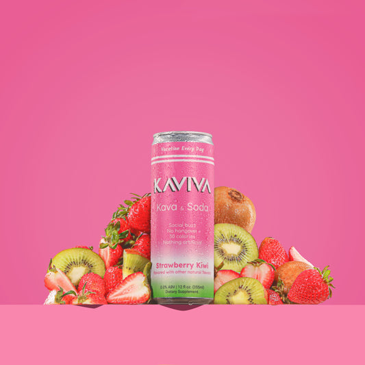 PREORDER | Strawberry Kiwi | Kaviva | Kava & Soda | Hangover-free Buzz