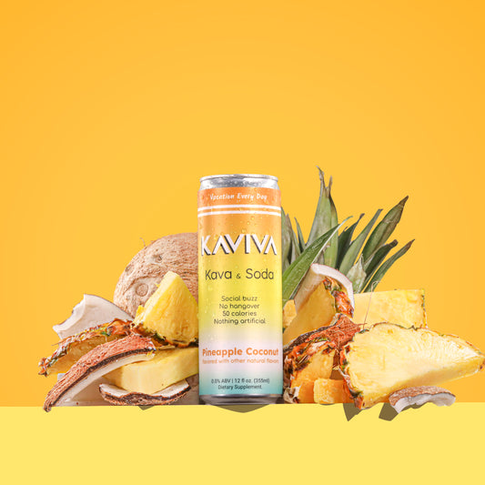PREORDER | Pineapple Coconut | Kaviva | Kava & Soda | Hangover-free Buzz
